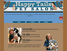 Tablet Screenshot of doggroomerhappytails.com